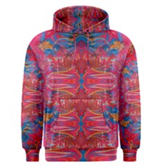 Red Swirls Repeats Iii Men s Core Hoodie by kaleidomarblingart