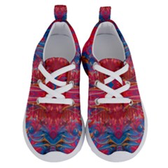 Red Swirls Repeats Iii Running Shoes by kaleidomarblingart