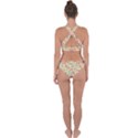 Forest Leaves Pattern Pink  Cross Back Hipster Bikini Set View2