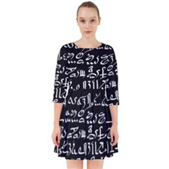 Sanscrit Pattern Design Smock Dress by dflcprintsclothing