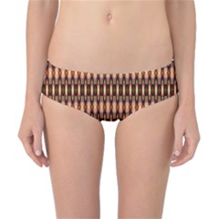 Strip-brown Classic Bikini Bottoms by PaperDesignNest