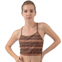 Strip-brown Mini Tank Bikini Top by PaperDesignNest