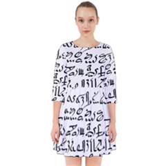 Sanscrit Pattern Design Smock Dress by dflcprintsclothing