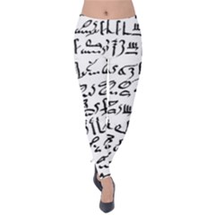 Sanscrit Pattern Design Velvet Leggings