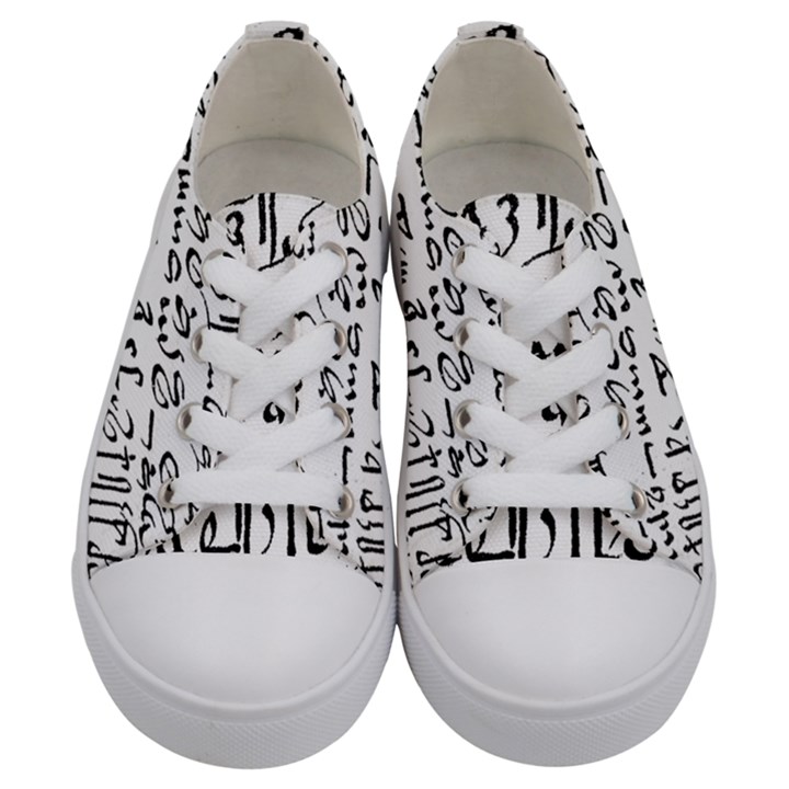 Sanscrit Pattern Design Kids  Low Top Canvas Sneakers