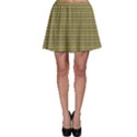 Golden Striped Decorative Pattern Skater Skirt View1