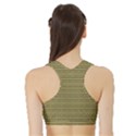 Golden Striped Decorative Pattern Sports Bra with Border View2