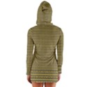 Golden Striped Decorative Pattern Long Sleeve Hooded T-shirt View2