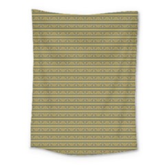 Golden Striped Decorative Pattern Medium Tapestry by dflcprintsclothing