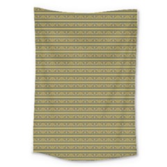 Golden Striped Decorative Pattern Large Tapestry by dflcprintsclothing