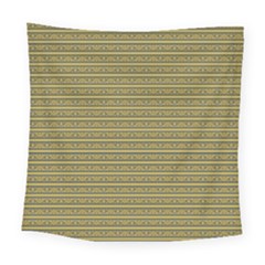 Golden Striped Decorative Pattern Square Tapestry (large) by dflcprintsclothing