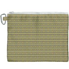 Golden Striped Decorative Pattern Canvas Cosmetic Bag (xxxl) by dflcprintsclothing