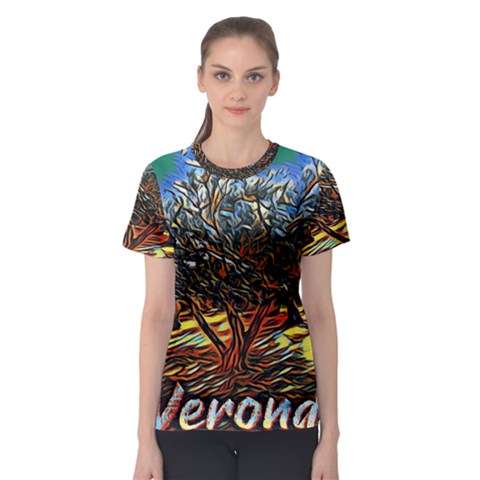 Colorful Verona Olive Tree Women s Sport Mesh Tee by ConteMonfrey