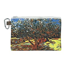 Colorful Verona Olive Tree Canvas Cosmetic Bag (large) by ConteMonfrey