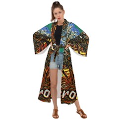 Colorful Verona Olive Tree Maxi Kimono by ConteMonfrey