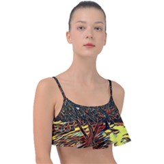 Colorful Verona Olive Tree Frill Bikini Top by ConteMonfrey