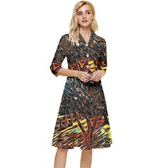 Colorful Verona Olive Tree Classy Knee Length Dress by ConteMonfrey