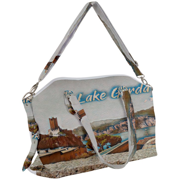 Malcesine Castle On Lake Garda Canvas Crossbody Bag