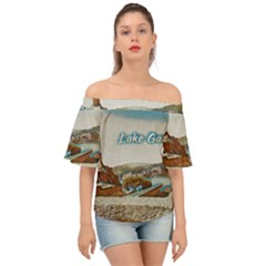 Malcesine Castle On Lake Garda Off Shoulder Short Sleeve Top by ConteMonfrey