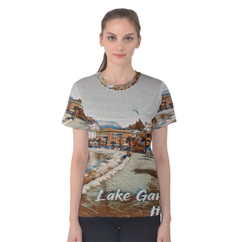 Birds And People On Lake Garda Women s Cotton Tee by ConteMonfrey