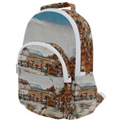 Birds And People On Lake Garda Rounded Multi Pocket Backpack by ConteMonfrey