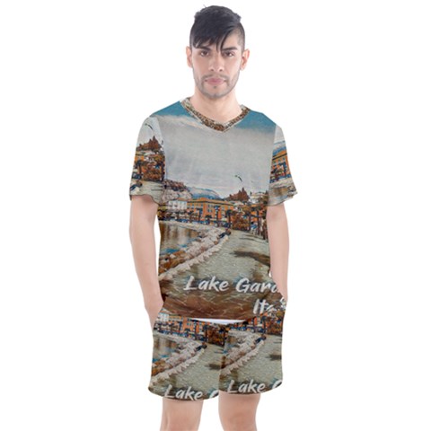 Birds And People On Lake Garda Men s Mesh Tee And Shorts Set by ConteMonfrey