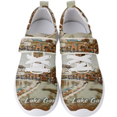 Birds And People On Lake Garda Men s Velcro Strap Shoes by ConteMonfrey