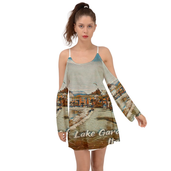 Birds And People On Lake Garda Boho Dress