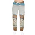 Birds And People On Lake Garda Women Velvet Drawstring Pants View1