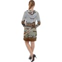 Birds And People On Lake Garda Long Sleeve Hoodie Dress View2