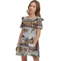 Birds And People On Lake Garda Kids  Frilly Sleeves Pocket Dress View3