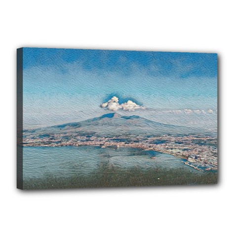 Napoli - Vesuvio Canvas 18  X 12  (stretched) by ConteMonfrey