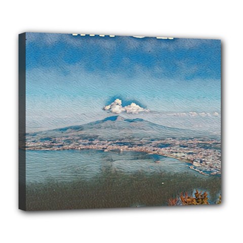 Napoli - Vesuvio Deluxe Canvas 24  X 20  (stretched) by ConteMonfrey