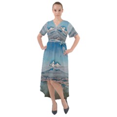 Napoli - Vesuvio Front Wrap High Low Dress by ConteMonfrey