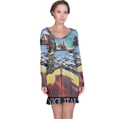 Gondola View   Long Sleeve Nightdress by ConteMonfrey