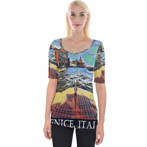 Gondola View   Wide Neckline Tee by ConteMonfrey