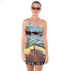 Gondola View   One Soulder Bodycon Dress by ConteMonfrey