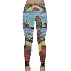 Gondola View   Lightweight Velour Classic Yoga Leggings by ConteMonfrey