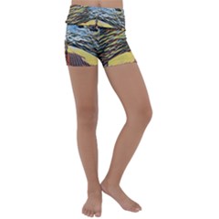 Gondola View   Kids  Lightweight Velour Yoga Shorts by ConteMonfrey