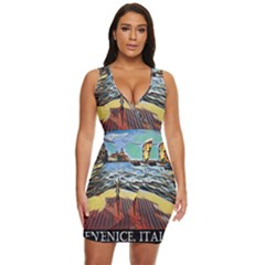 Gondola View   Draped Bodycon Dress by ConteMonfrey