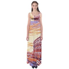 Rome Colosseo, Italy Empire Waist Maxi Dress by ConteMonfrey