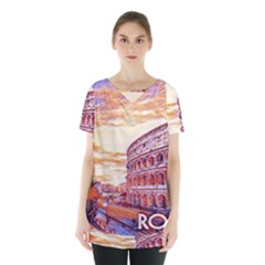 Rome Colosseo, Italy Skirt Hem Sports Top by ConteMonfrey