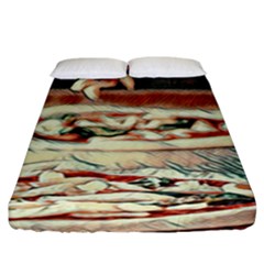 Naples Pizza On The Making Fitted Sheet (king Size) by ConteMonfrey