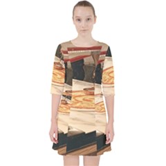 Let`s Make Pizza Quarter Sleeve Pocket Dress by ConteMonfrey