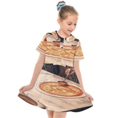 Let`s Make Pizza Kids  Short Sleeve Shirt Dress by ConteMonfrey