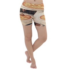 Let`s Make Pizza Lightweight Velour Yoga Shorts by ConteMonfrey