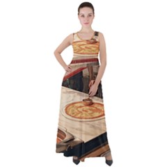 Let`s Make Pizza Empire Waist Velour Maxi Dress by ConteMonfrey