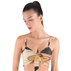 Let`s Make Pizza Woven Tie Front Bralet by ConteMonfrey