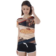 Let`s Make Pizza Short Sleeve Open Back Tee by ConteMonfrey