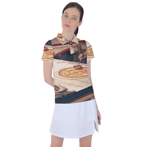 Let`s Make Pizza Women s Polo Tee by ConteMonfrey